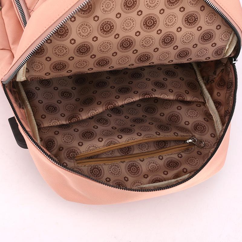 Nouveau sac à dos d'automne à carreaux losanges pour femmes, sac à dos tendance en tissu nylon, sac pour femmes, sac d'écolier pour étudiantes