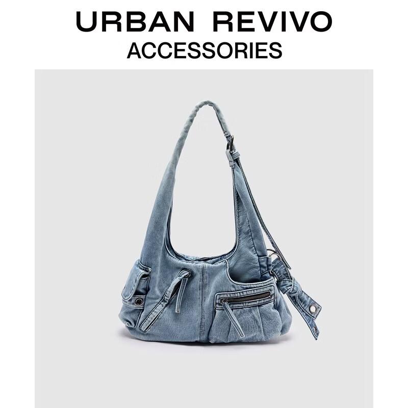 URBAN REVIVO Women s Denim Crossbody Bag One Size