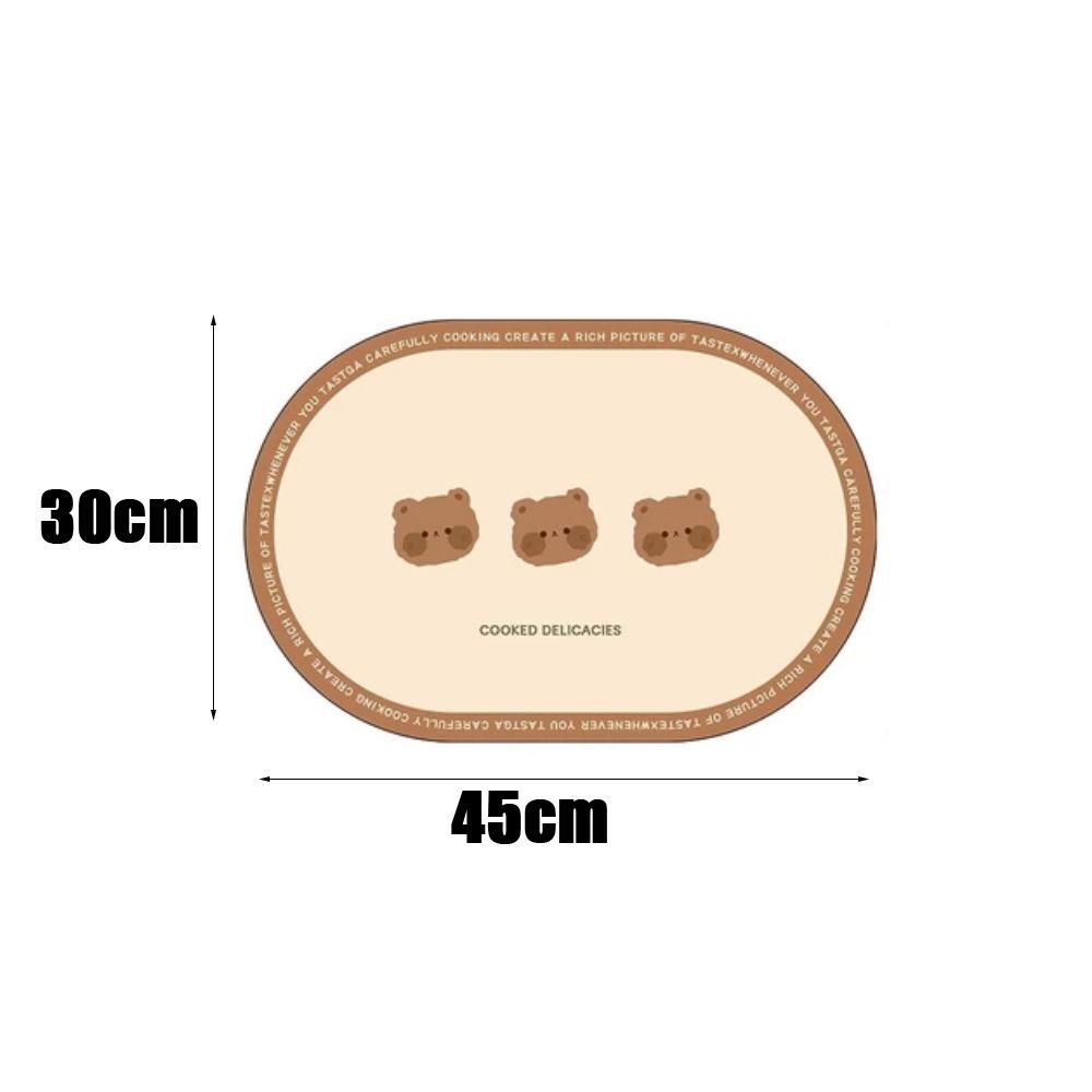 Ölfestes Essmatte Niedlicher Bär Untersetzer Cartoon Isolier-Platzset
