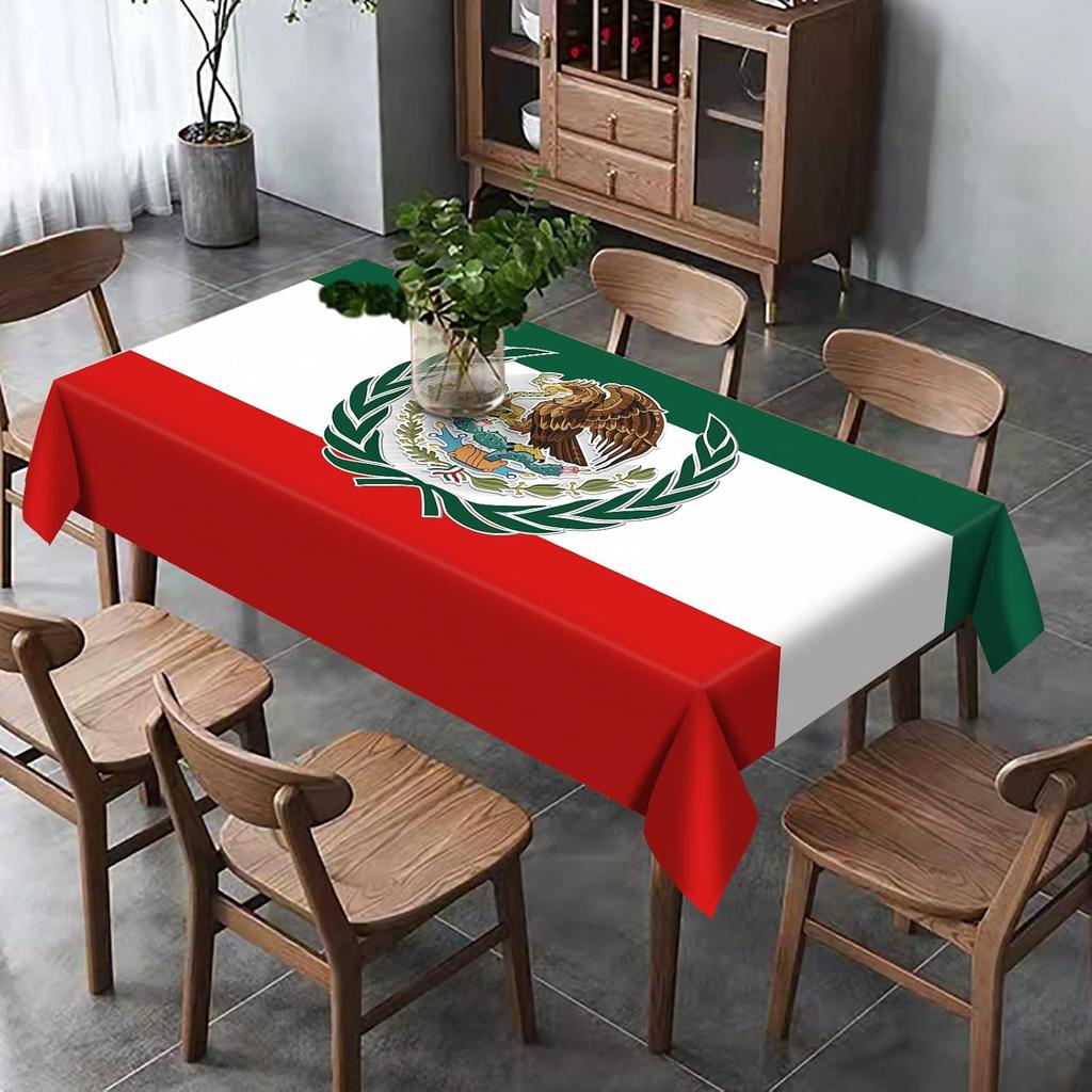 Viva Mexico Dia De La Independencia Rectangle Tablecloth for Table Decor Reusable Farmhouse Kitchen Tablecloth Party Decor