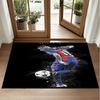 Kylian Mbappe Design Kristall Samt Teppich Weiche Dekorationsmatte für Schlafzimmer Eingang