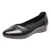 Leather Soft Sole Medium and Old New Work Single Shoes Women's Flat Heel Comfortable One Pedal Simple Versatile Shallow Mouth Mother Shoes