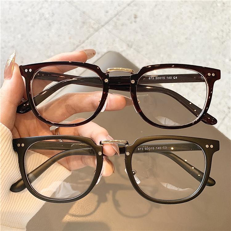 Hot-Selling Popular Plain Face Ruffian Handsome Glasses Men'S Trendy Myopia Glasses Retro Literary Glasses Can Be Matched With Degrees