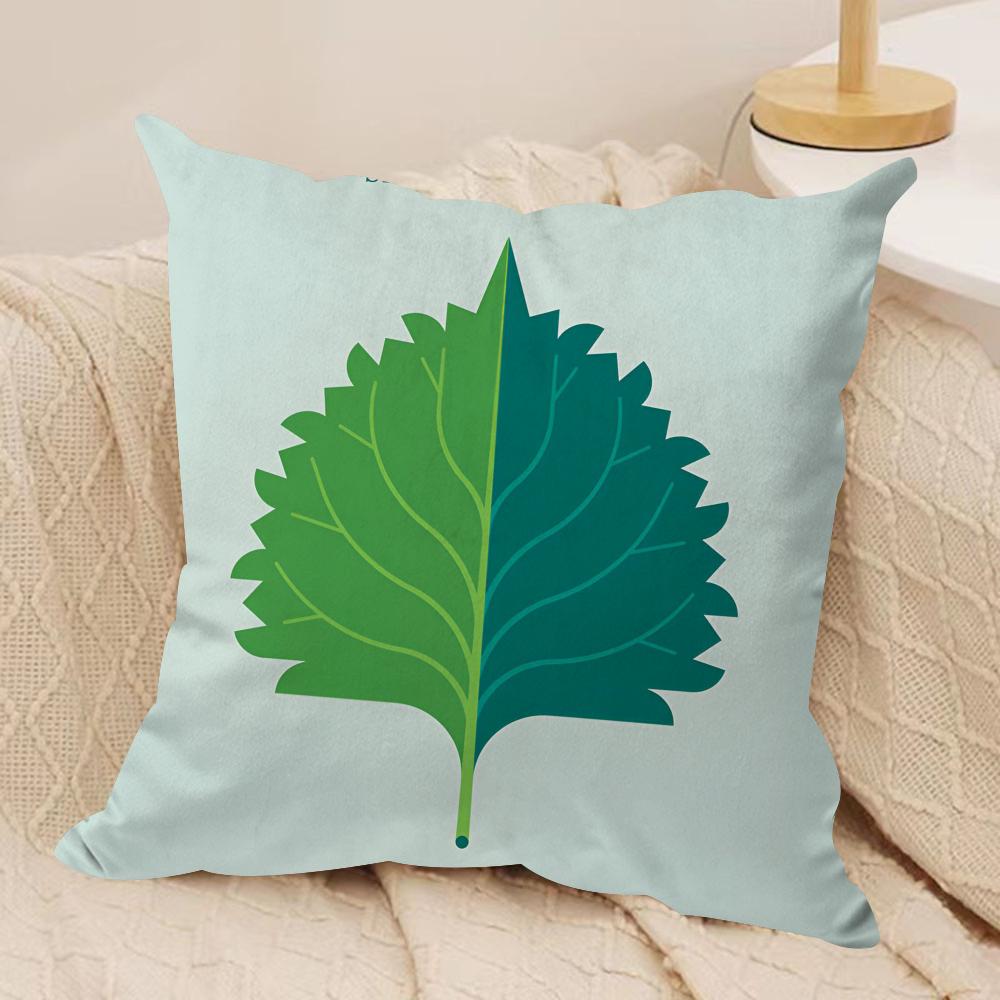 Flower Art Simple Cushion Cover Silky Short Plush DoubleSided Printed Pillow Case for Sofa All Seasons Home Decor Gift