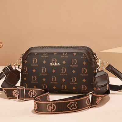 Značková slavná dámská malá čtvercová kabelka vysoce kvalitní dámská crossbody kabelka kožená vintage květinový potisk dámské kabelky