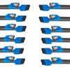 BENFEI 45cm SATA Cable SATA 3 6 Gbps with Latch for SSD and HDD Expansion Blue (Straight Type) 12-Pack -