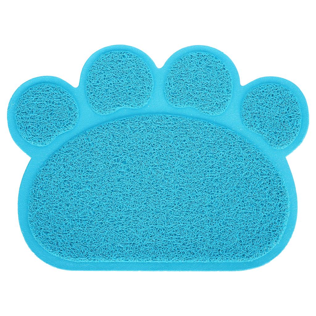 PVC Cat Dog Litter Mat Waterproof AntiSlip Paw Shape Feeding Bowl Placemat Pet Supplies