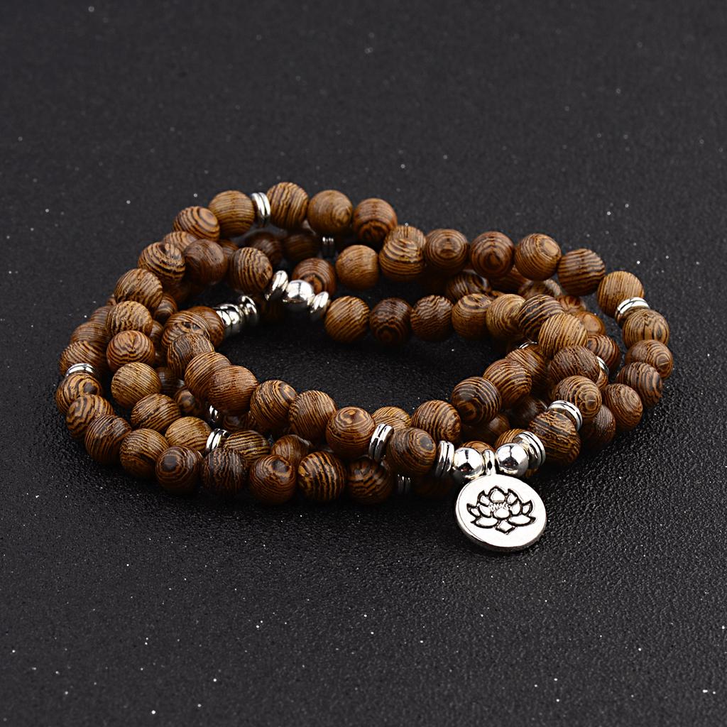 Hinky Imports Om Symbol Charm Lotus Carved Prayer Beads Om Sign Bracelet Hinky Imports Om Symbol Charm Lotus Carved Prayer Beads Om Sign Bracelet