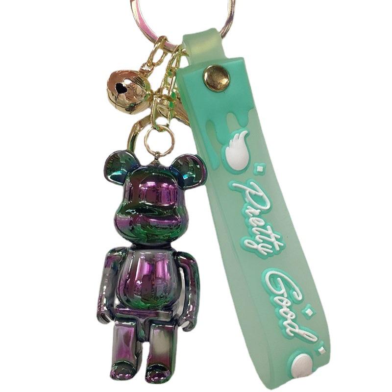 Vibrant Bear Keychain - Creative and Unique Car Key Pendant, Perfect for Schoolbags and Gifts.