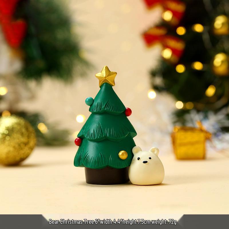 

Mini Christmas Tree Resin Ornaments: Penguin Panda for Small Animals & Seniors