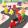 Wooden Magnetic Toy Train with Numbers & Letters for Early Learning (Ages 1-3)