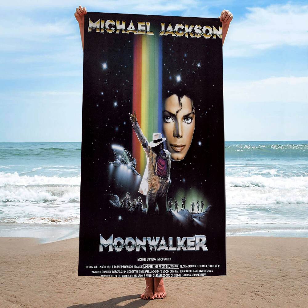 Famoso Cantante M-Michael J-Jackson Asciugamano da Spiaggia in Microfibra Assorbente Asciugatura Rapida Morbido per Yoga Nuoto Resort Arrampicata