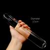 Smooth Long Anal Sex Toy of Crystal Clear Circular Column Glass Dildo Butt Plug for Couple Opening Anue Peep Vagina