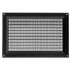 Europlast 250x170mm Grille De Ventilation Avec Moustiquaire - Grille D'aeration - Plastique ABS Noir