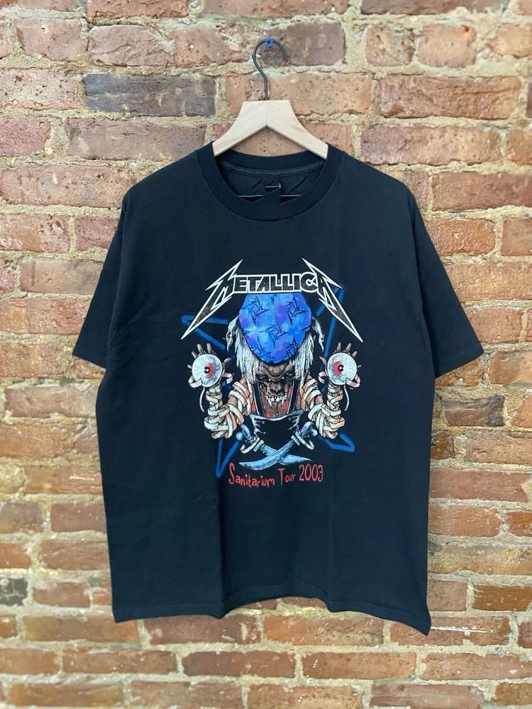VTG 2003 Metallica Sanitarium Tour Shirt Black XL Deftones Limp Bizkit Pushead Unisex T-Shirt L