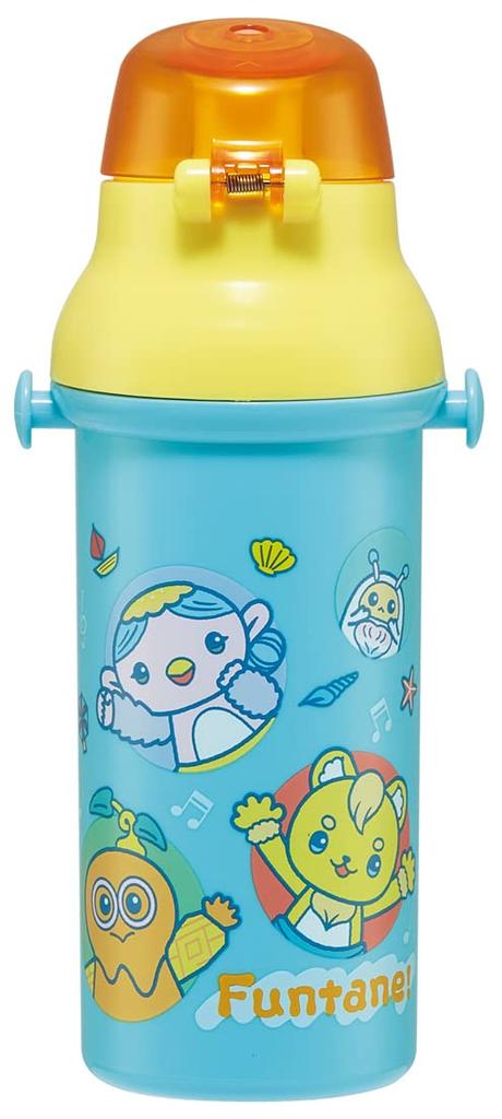 Skater Water Direct Dishwasher Made in NHK for Boys and Children's Bottle, 480ml, Drinking, Plastic, One-Touch Operation, Safe, Japan, Fanta!, Girls,