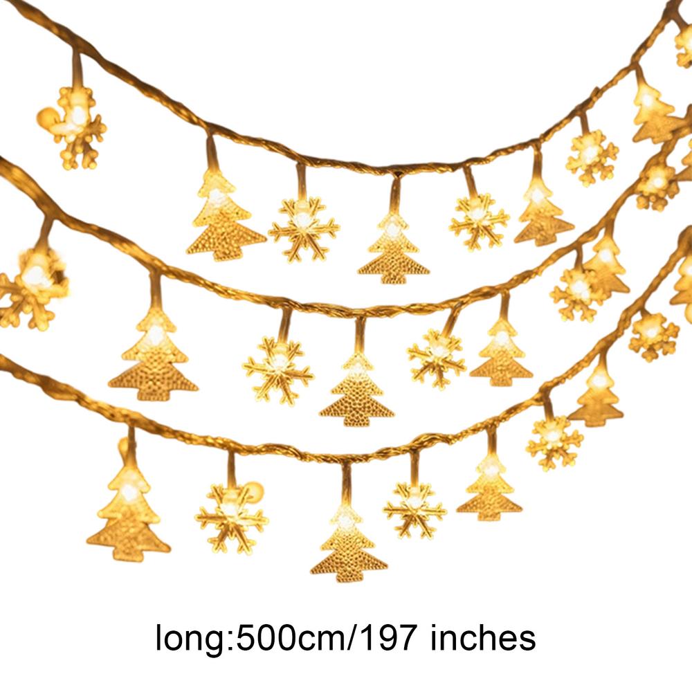 

5m Christmas Lights Snowflake String Lights Fairy Lights Waterproof Star LED Lamp for Home Christmas Tree Garden Decor