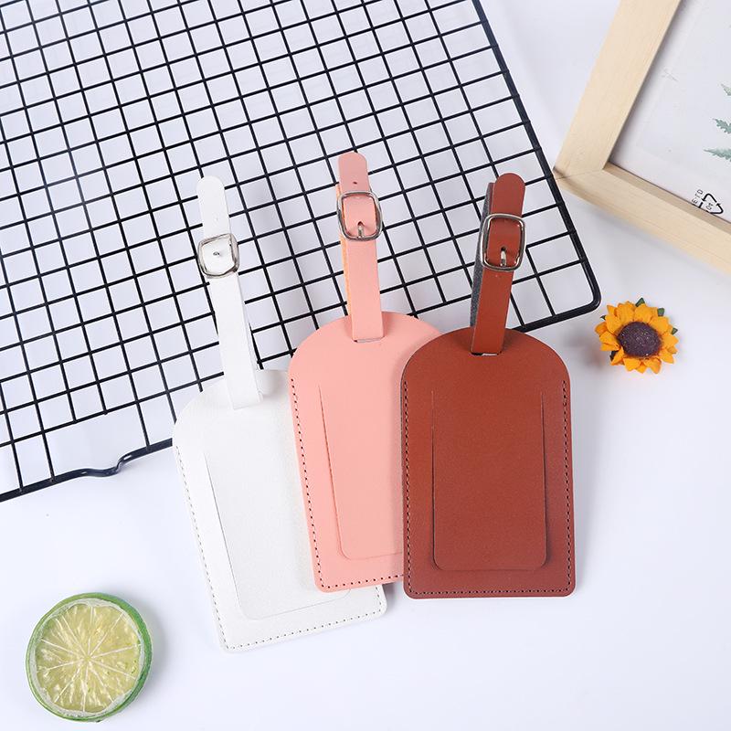 PU Leather Luggage Identification & Anti-Lost Tag for Suitcases
