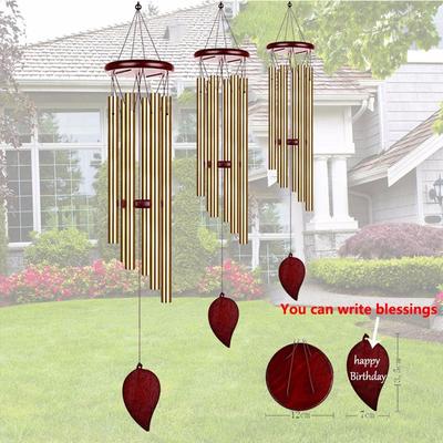 Geldbaum-Windspiel mit 6 Röhren, Kapellenglocken, Windspiele, Tür- und Wandbehang, Ornament, Heim- und Gartendekoration, Outdoor-Dekoration, Windspiele