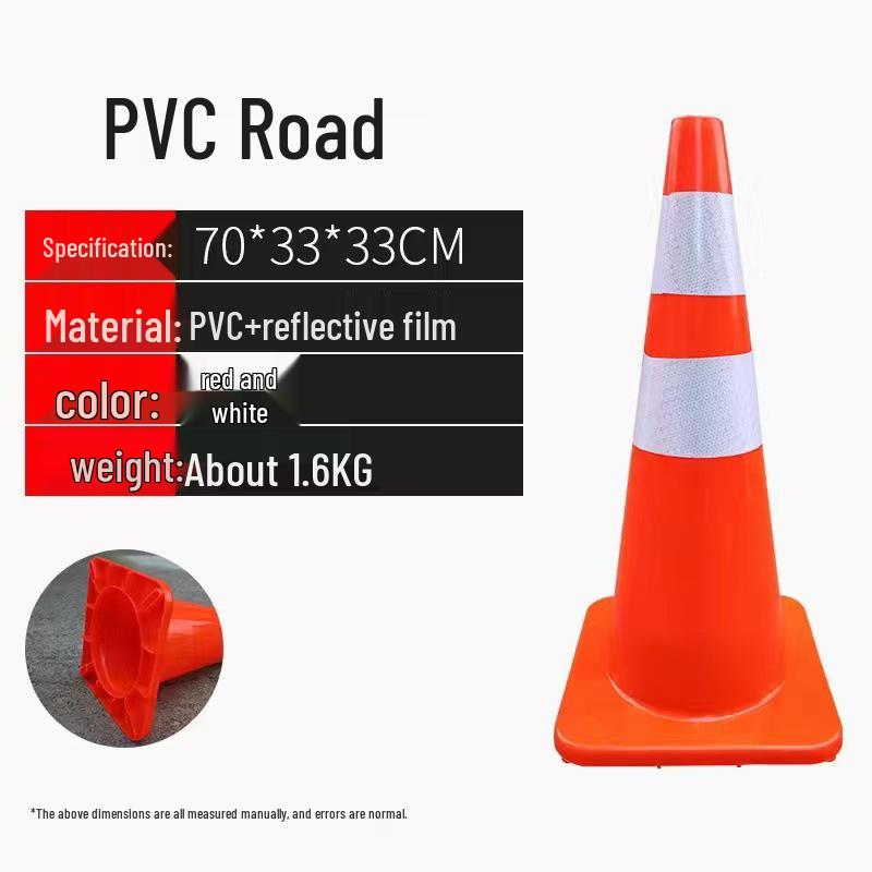 Reflective PVC "No Parking" Traffic Cone - Safety Roadblock & Ice Cream Bucket/Cup Design