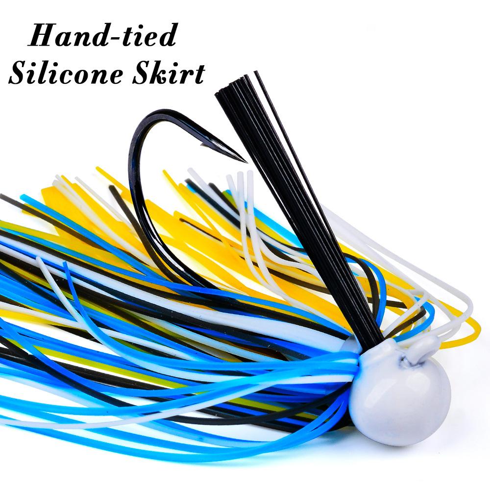 Bearded Lao Lure Bait Anti Hanging Bottom 7g10g14g21g Jig Grass Blocking Lead Head Hook Sea Bass Fake Fish Bait