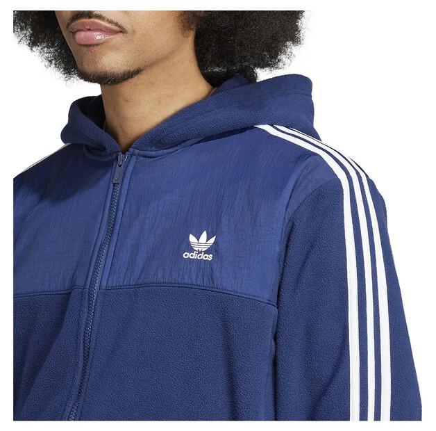 Adidas Originals Adicolor 3 Stripes Teddy Fleece Full Zip Sweatshirt