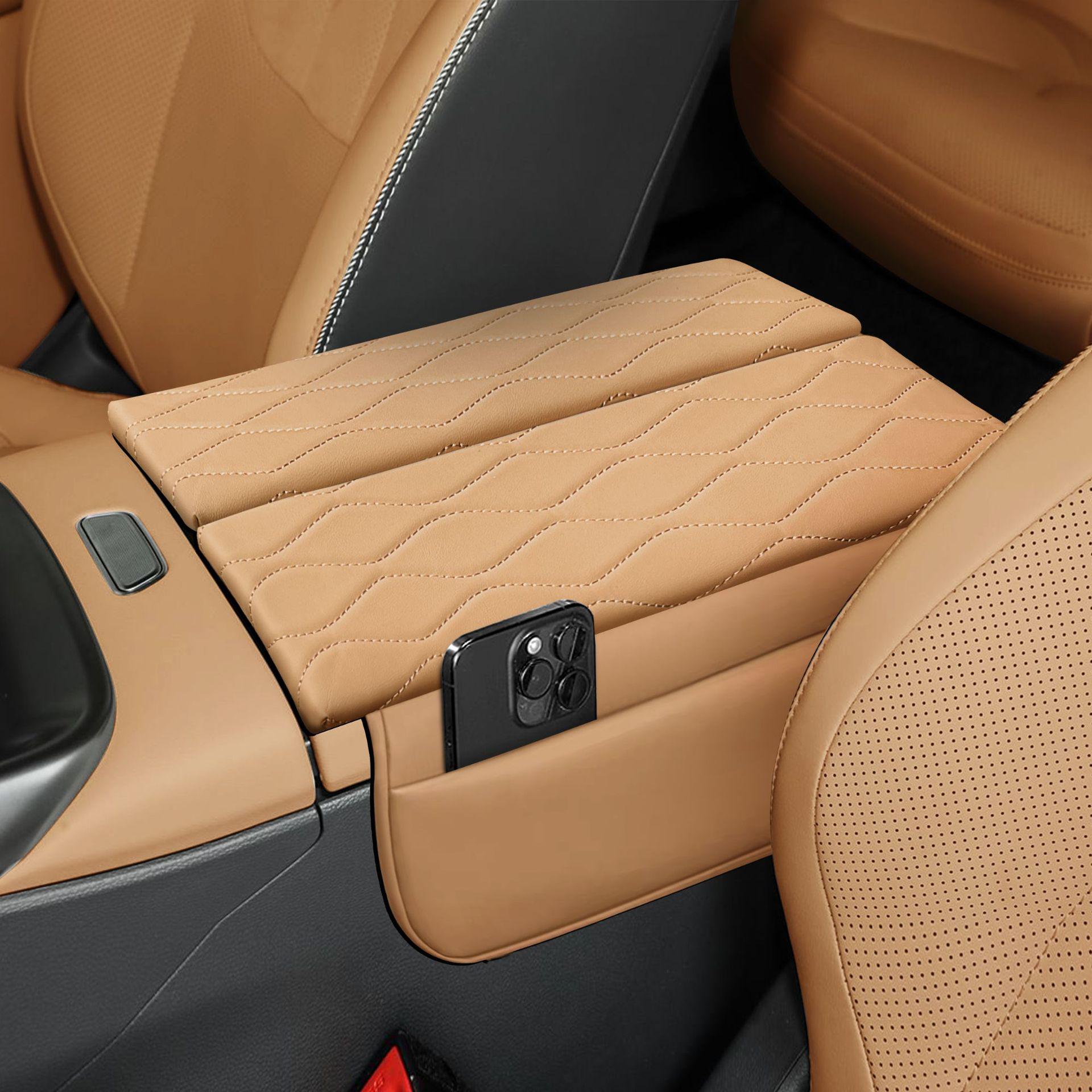

Alpha S5 Leather Armrest Box Cover with Central Storage and Heightening Pad