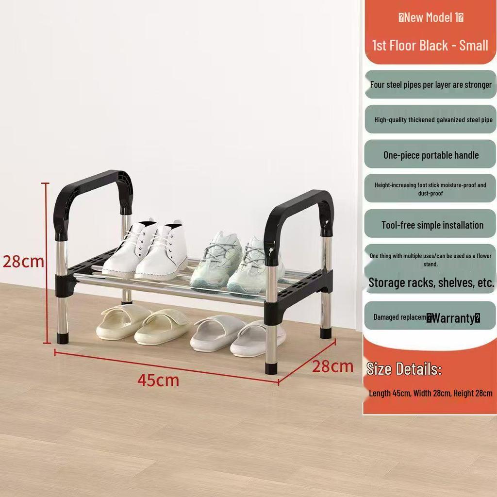 Sturdy Dustproof Multi-Layer Shoe Rack: Durable, Thickened, Large Capacity Storage Cabinet for Dorm or Rental Room.