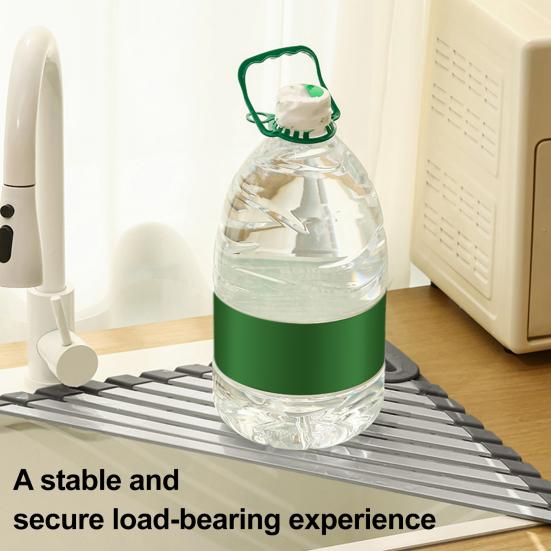Kitchen Sink Water Filter Rack Stable Triangular Structure Strong Load-bearing Multi-purpose Foldable Sink Storage Rack