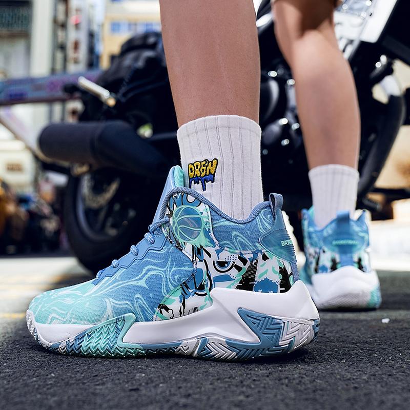 Basketballschuhe für Herren, atmungsaktiv, dämpfend, rutschfest, tragbar, Laufschuhe, Fitnesstraining, sportliche Basketball-Sneakers für Damen