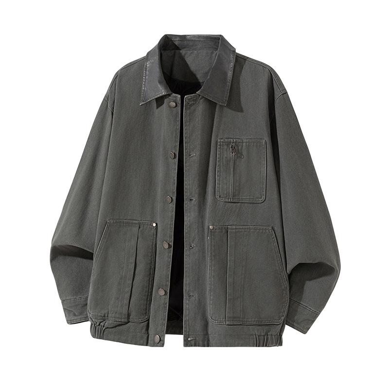 Retro Wash Work Jacket for Men's Autumn New Japanese Multi-pocket Jacket