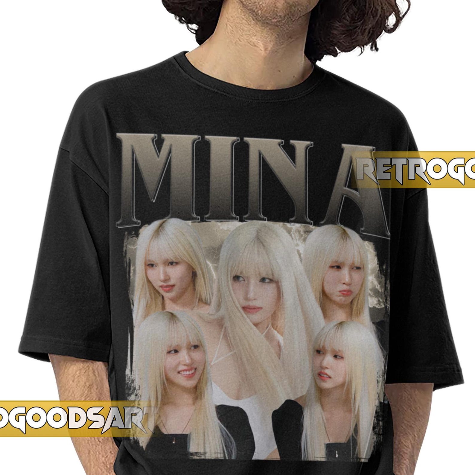 MINA TWICE GIRLGROUP Retro Shirt / Mina Vintage Band Tee / Mina Sharon Myoi Twice Tour / Twice Kpop GirlbandConcertMerch XL