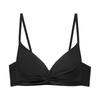Mulberry Silk Heavy Satin Silk-smooth Three-dimensional Twist Thin Underwire Triangle Cup Push-up Bra Underwear