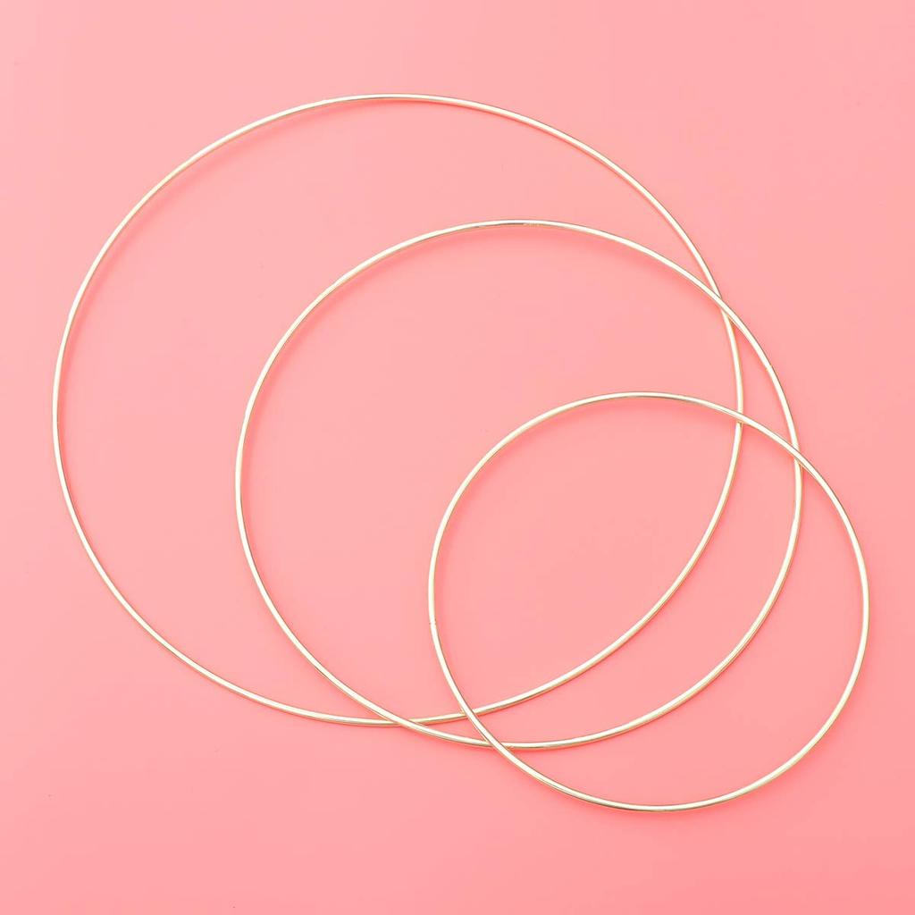 iplusmile Dream Catcher Rings, Set of 4, 12-inch Metal Hoops, Durable and Smooth Surface for DIY Crafts and Home Decoration