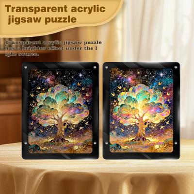 Starry Sky Fortune Tree Puzzle Decorative Ornament High-End Light Transmission Acrylic Puzzle