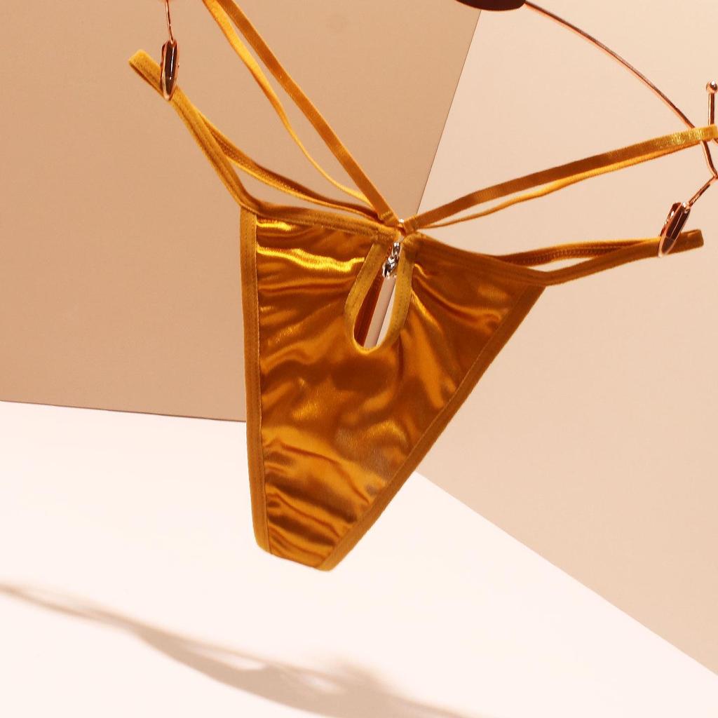 2025 New Sexy Silky Satin Cutout Thong for Women - Comfortable Invisible Design