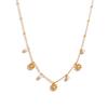 Simple Shell Beaded Necklace, High-End Niche Sunflower Sticky Pearl Pendant Stacked With Collarbone Chain