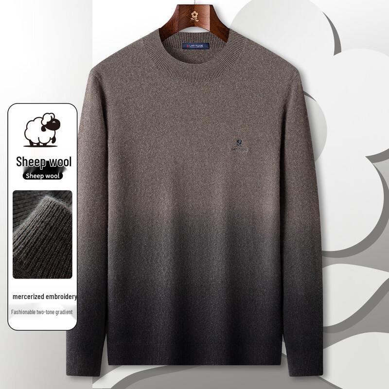 

MONTAGUT Men s Pure Wool Half-High Collar Sweater 2XL