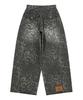 MUCENT Dit Snap Button Leopard Wide Pants