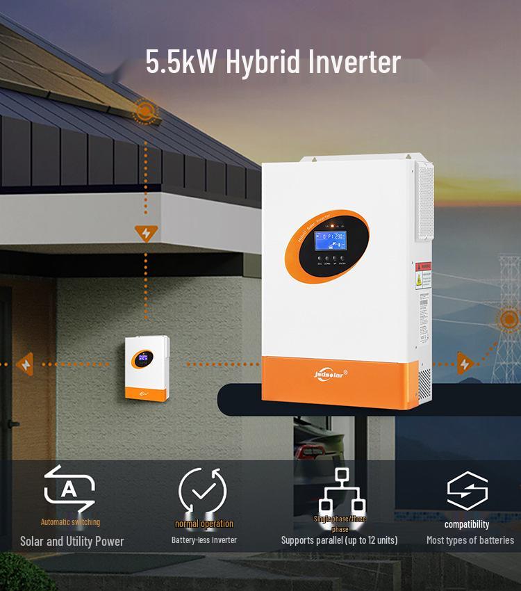 5.5KW Solar Power High-Frequency Inverter with WiFi, 48V Off-Grid Hybrid MPPT Controller