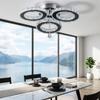 Luxury 3-Ring Round LED Ceiling Light Modern Nordic LED Crystal Chandelier Indoor Simple Ceiling Light Living Room