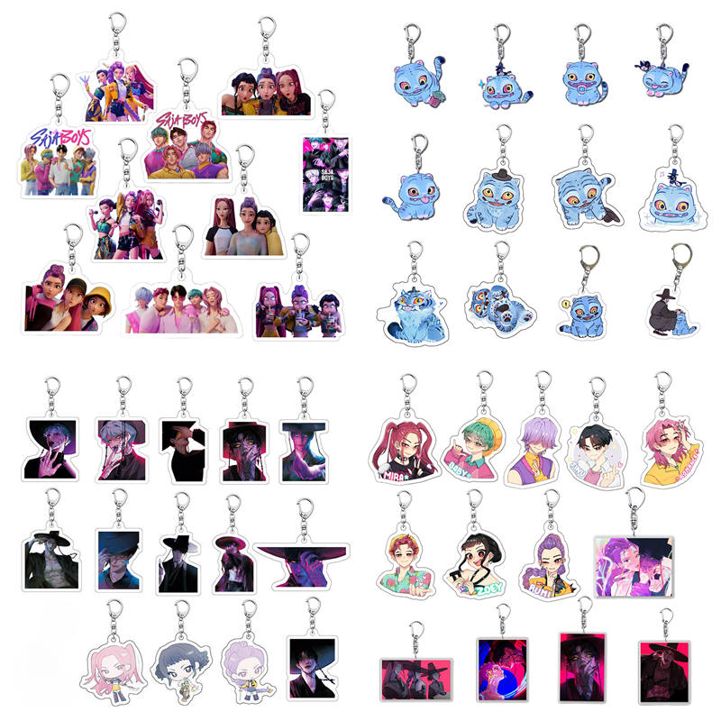 K-Pop Dämonenjäger Schlüsselanhänger Huntrix Koreanischer Anime Cartoon Schlüsselanhänger Kpop Rucksack Anhänger Ssaja Boyyys Schlüsselanhänger