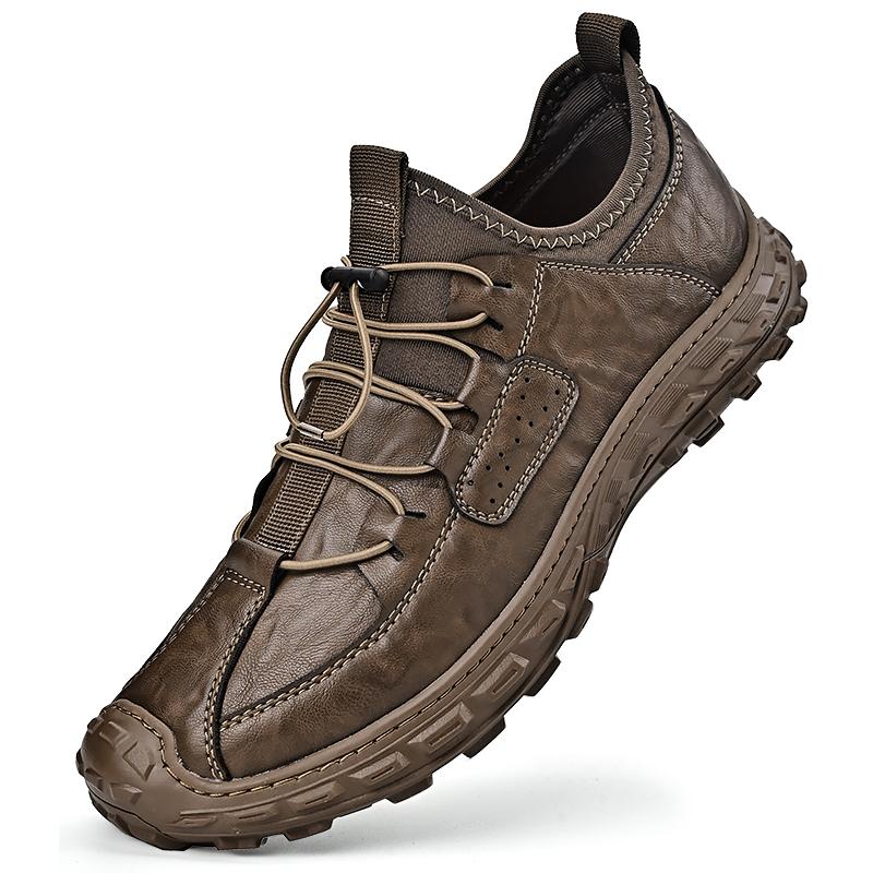 38-46 Men's Fashionable Solid Color Retro Casual Leather Shoes Outdoor Sports Casual Shoes Men Party Shoes