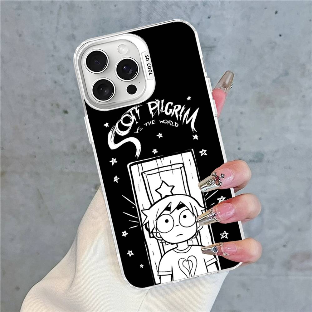 S-Scott Pilgrim Phone Case Color Silver Shell For iPhone 17 16 15 14 13 12 11 Pro Max Plus iPhone 17 Pro