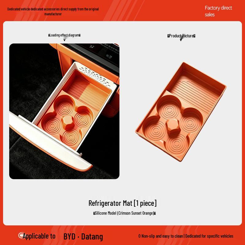 BYD Tang Car Refrigerator Mat: Original Color, Silicone Storage, Convenient and Practical