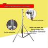 Photography C-Type Light Stand, Stainless Steel, 2.8m & 4m, with Spring Buffer and Three-Way Head Design.
