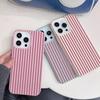 Pink Black Stripe Shockproof Phone Case for iPhone 17 17E 16 15 14 13 12 11 Pro Max Y2K Stylish Durable Protective Cover