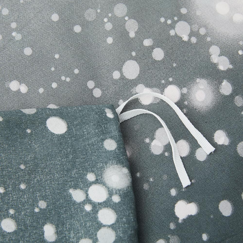 Girly Galaxy Duvet Cover,Reversible Dreamy Pink Grey Gradient Comforter Cover,Watercolor Starry Sky Glittering Stars Bedding Set