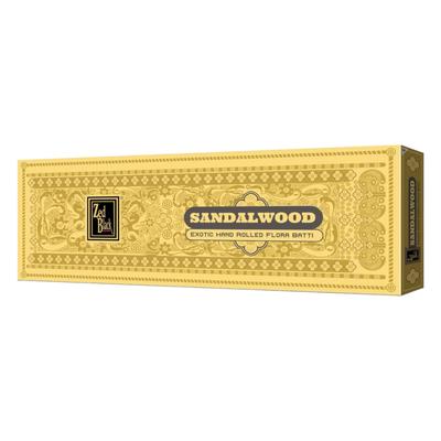 Zed Black Sandalwood Hand-Rolled Flora Batti Pack Of 2 Long-Lasting Incense Sticks For Puja Meditation Festivals And Gifting 35X2 Agarbatti Sticks