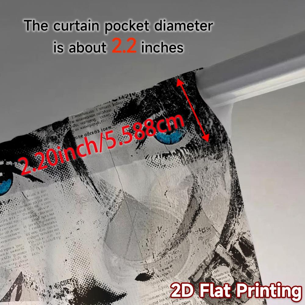2D Flachdruck, JIT 2 Stück, Vorhänge (Ohne Stange) Avantgarde Muse Schicke Modische Vorhänge Vielseitige 100% Polyester Vorhänge